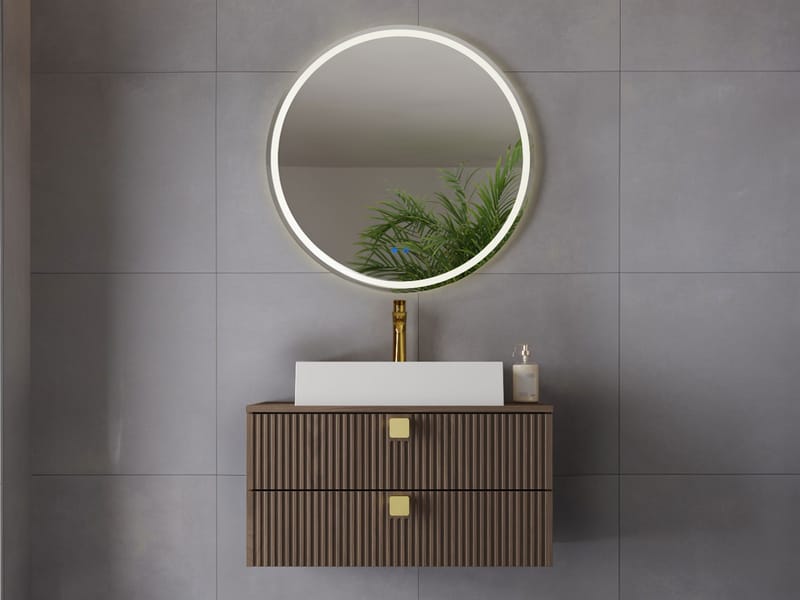 Alima Tvättställ - Brun|vit|guld - Hus & renovering - Kök & bad - Badrum - Badrumsmöbler & badrumsinredning - Badrumsskåp