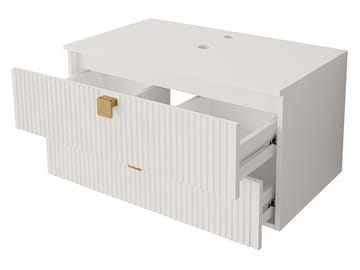 Alima Tvättställ - Brun|vit|guld - Hus & renovering - Kök & bad - Badrum - Badrumsmöbler & badrumsinredning - Badrumsskåp