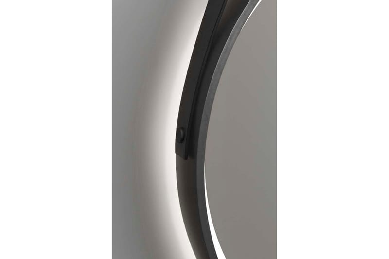 Djupqvior Spegel 55x55 cm Rund LED-belysning - Svart/Guld - Hus & renovering - Kök & bad - Badrum - Badrumsmöbler & badrumsinredning - Badrumsspegel
