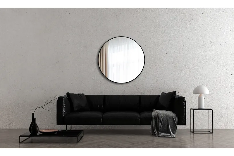Gottsätter Spegel 100 cm Rund - Svart - Hus & renovering - Kök & bad - Badrum - Badrumsmöbler & badrumsinredning - Badrumsspegel