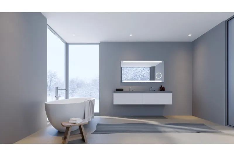 Kolerud Badrumsspegel 60 cm LED-belysning - Hus & renovering - Kök & bad - Badrum - Badrumsmöbler & badrumsinredning - Badrumsspegel
