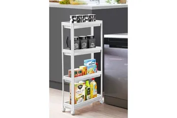 Hyllor Plast Multi Purpose Ratmo Ornel Vit Vit - Hus & renovering - Kök & bad - Badrum - Badrumsmöbler & badrumsinredning - Rullvagn badrum