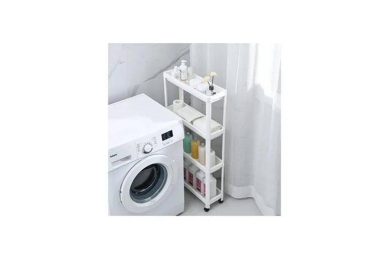 Hyllor Plast Multi Purpose Ratmo Ornel Vit Vit - Hus & renovering - Kök & bad - Badrum - Badrumsmöbler & badrumsinredning - Rullvagn badrum