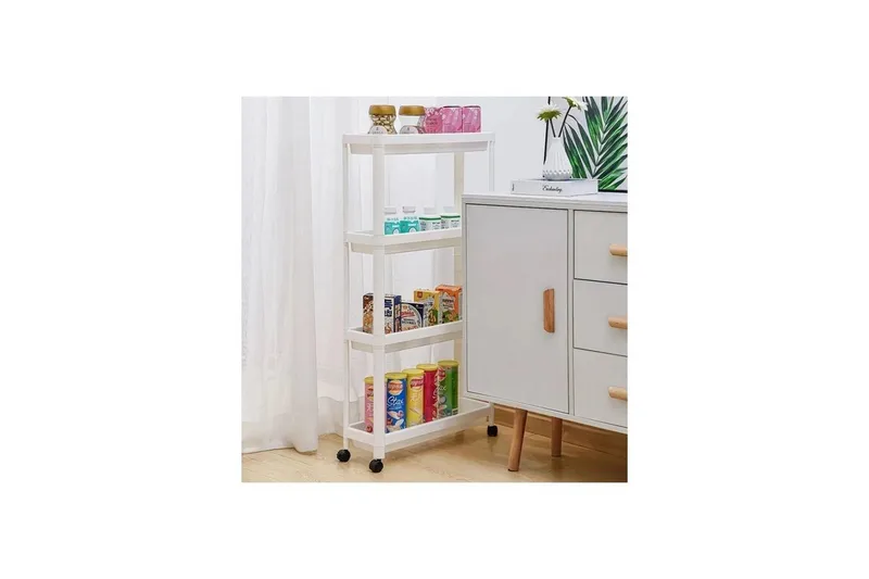 Hyllor Plast Multi Purpose Ratmo Ornel Vit Vit - Hus & renovering - Kök & bad - Badrum - Badrumsmöbler & badrumsinredning - Rullvagn badrum