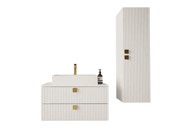 Glenndale Badrumsmöbelset - Vit - Hus & renovering - Kök & bad - Badrum - Badrumsmöbler & badrumsinredning - Kompletta möbelpaket badrum