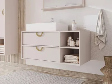 Merlinor Badrumskommod - Beige - Hus & renovering - Kök & bad - Badrum - Badrumsmöbler & badrumsinredning - Badrumsförvaring