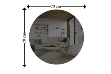 Spegel Torlen Mörkgrå / Argentu - Mörkgrå / Argentu - Hus & renovering - Kök & bad - Badrum - Badrumsmöbler & badrumsinredning - Badrumsspegel