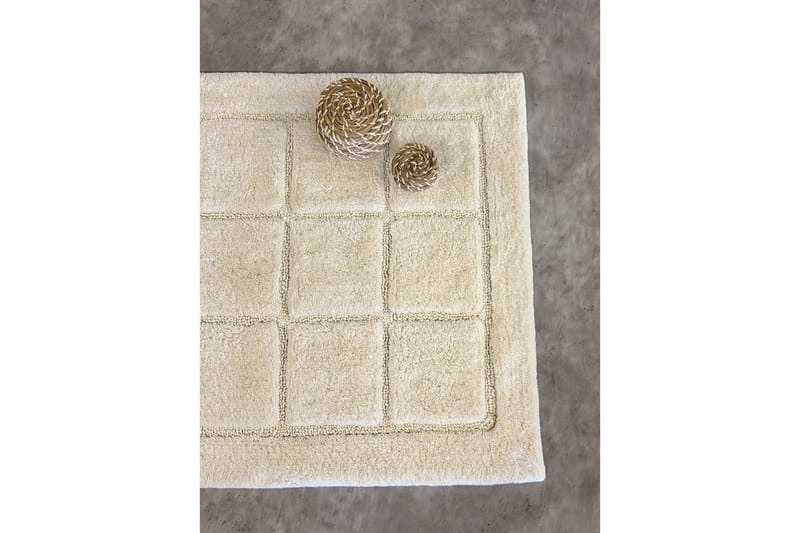 Badrumsmatta Square - 70x120 cm, Creme - Textil & mattor - Mattor - Badrumsmatta