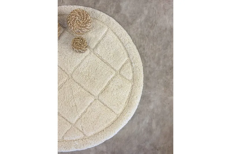 Badrumsmatta Square - 80x80 cm, Creme - Textil & mattor - Mattor - Badrumsmatta