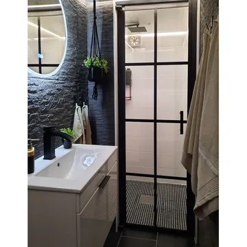 Duschdörr 70x200 - svart - Hus & renovering - Kök & bad - Badrum - Duschar