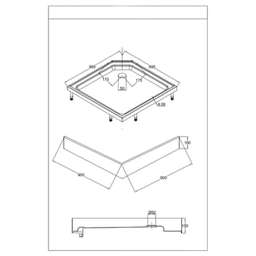 Ideal Duschkabin 90x90 cm Rak - Hus & renovering - Kök & bad - Badrum - Duschar - Duschkabin