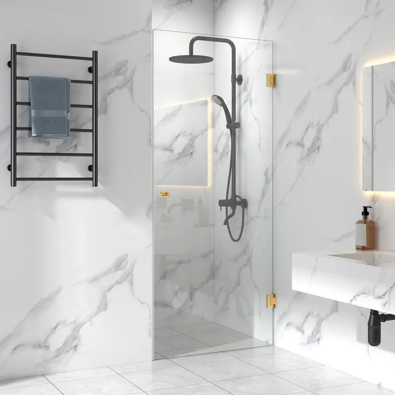 Duschdörr 90x210 - guld - Hus & renovering - Kök & bad - Badrum - Duschar