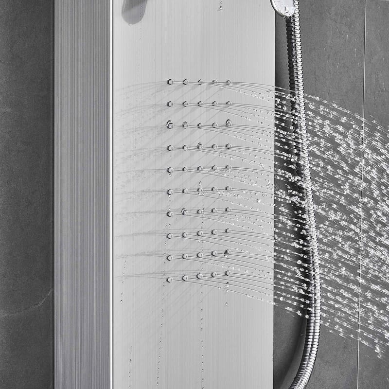 Duschpanel - silver med rundad form - Hus & renovering - Kök & bad - Badrum - Duscharmatur & dusch tillbehör