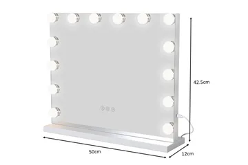 Glow Sminkspegel på fot 50 cm med LED Belysning/Lampor Hollywood spegel - Vit - Inredning - Speglar - Spegel med belysning