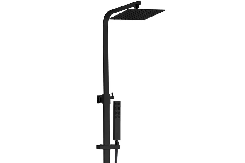 Komplett takduschset med handdusch i kantig design | Svart - Hus & renovering - Kök & bad - Badrum - Duscharmatur & dusch tillbehör