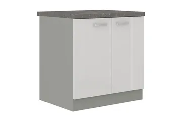 Bianco Skåp med dörrar 80x52x82 cm - Grå/Vit Högglans - Hus & renovering - Kök & bad - Kök & tvättstuga