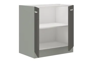 Bianco Skåp med dörrar 80x52x82 cm - Grå/Vit Högglans - Hus & renovering - Kök & bad - Kök & tvättstuga