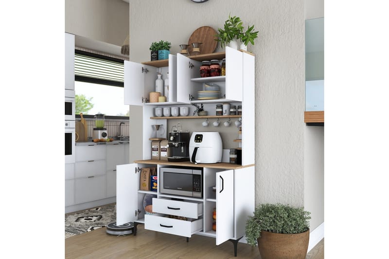 Eligius Högskåp - Vit/Valnöt - Hus & renovering - Kök & bad - Kök & tvättstuga