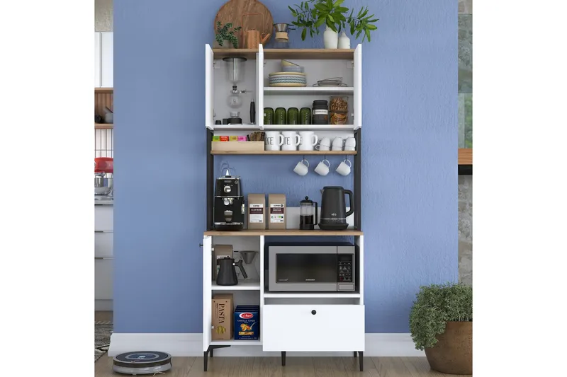 Eligius Högskåp - Vit/Valnöt - Hus & renovering - Kök & bad - Kök & tvättstuga
