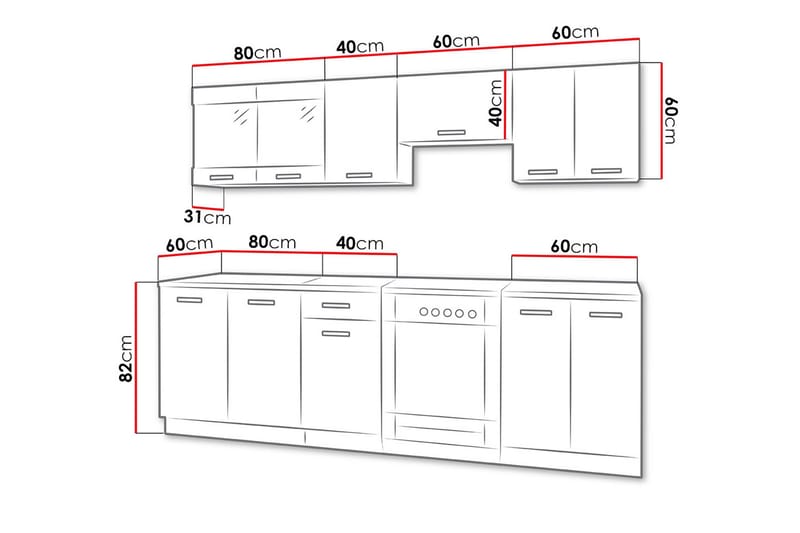 Omega Köksmöbelset - Vit|Svart - Hus & renovering - Kök & bad - Kök & tvättstuga - Köksmöbler
