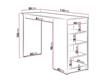Torvik Matbord 50x102 cm - Valnöt - Hushåll - Bar & vin - Barmöbler