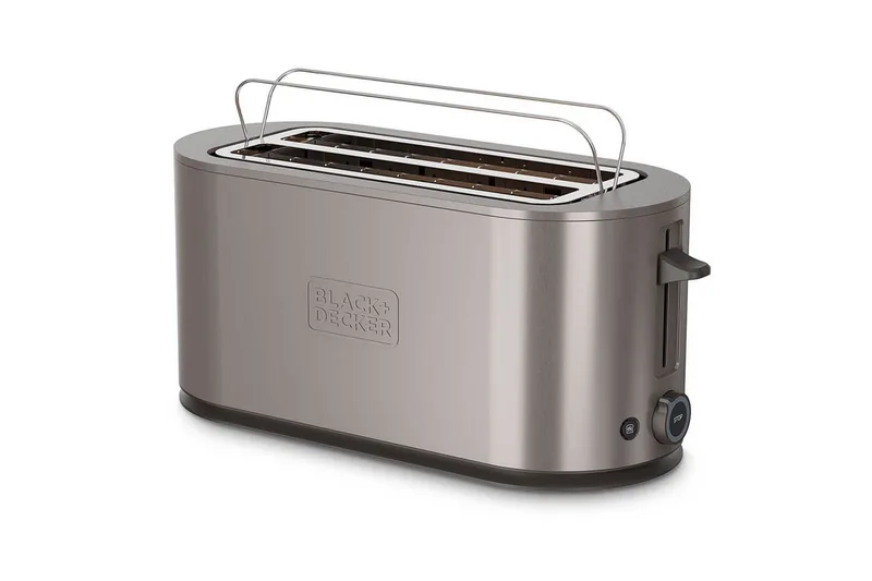 Brödrost Black+Decker 2 Fack Rostfritt Stål, Silver