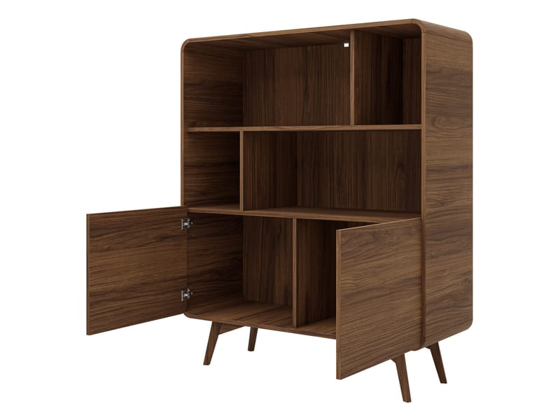 Corvan Bokhylla 108 cm i Valnöt - Brun - Förvaring - Hylla - Bokhylla