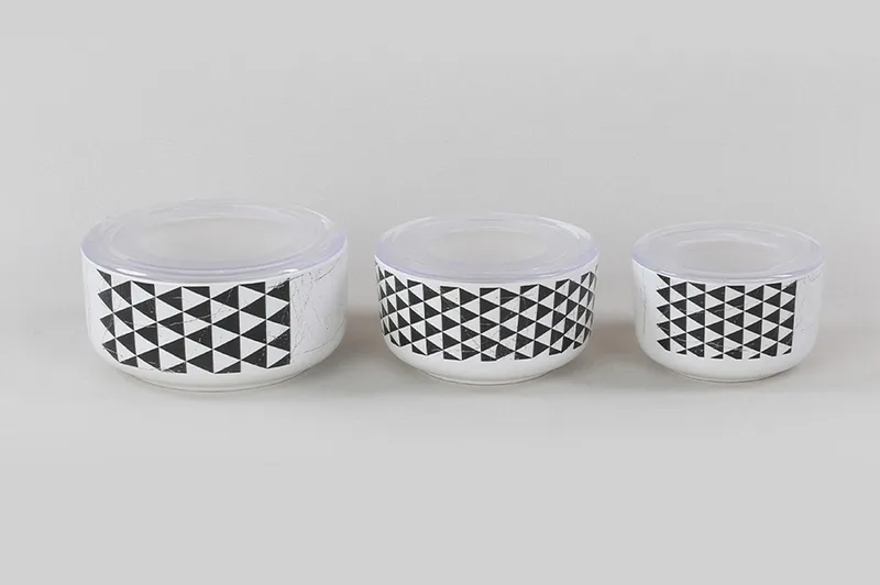 Förvaringslådor 6-pack, Vit/Svart