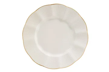 Adine Middagsservis 24 Delar Porslin - Creme/Guld - Hushåll - Servering & Dukning - Tallrikar & skålar