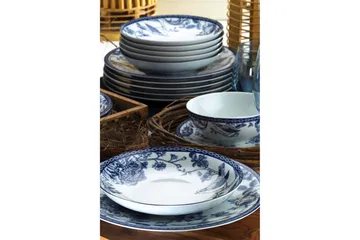 Tallriksset 24-pack - Blå/Vit - Hushåll - Servering & Dukning - Tallrikar & skålar