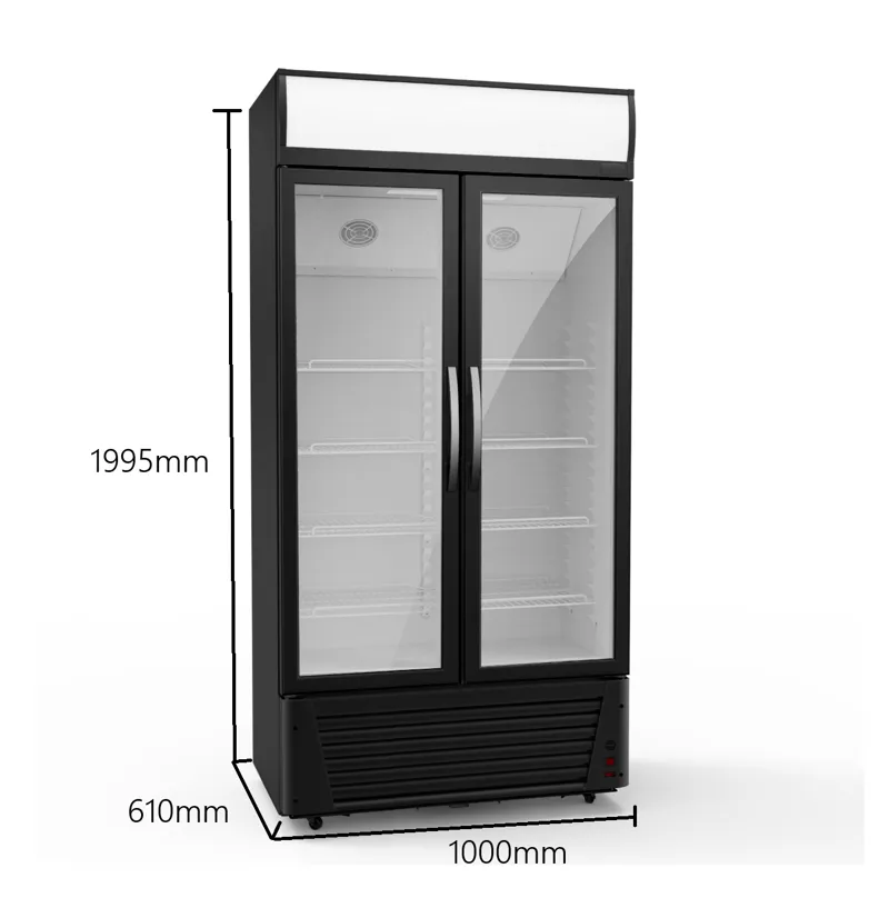 Displaykyl 618L | Energieffektiv & låsbar dryckeskyl | 100x61x195 cm - Hushåll - Vitvaror - Kyl och frys - Kylskåp