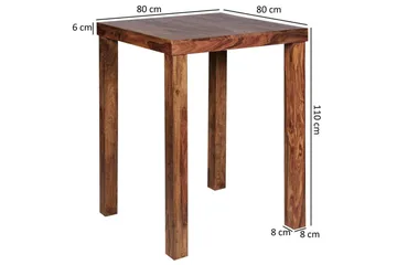 Barbord Wohnling Stabilt Massivt Trä Sheesham 80 x 80 x 110 cm - Möbler - Bord & matgrupper - Barbord & ståbord