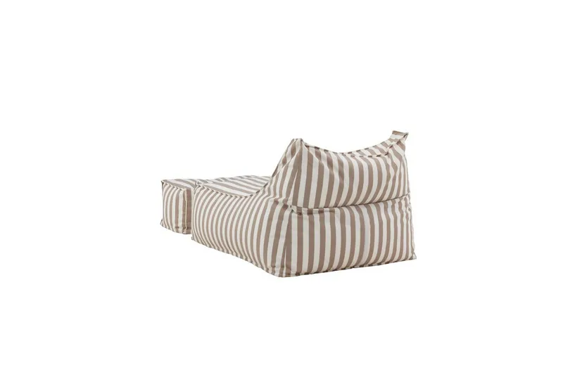 Loungestol Redang med fotpall - Vit/ Beige - Möbler - Barnmöbler - Barnstol - Saccosäck & sittpuff barn