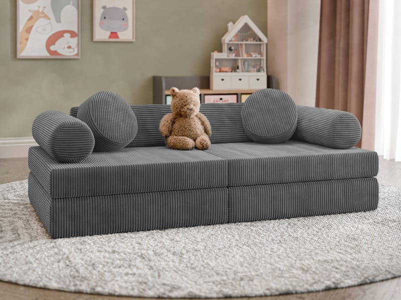 Tharosin Barnsoffa - Grå - Möbler - Barnmöbler - Barnsoffa