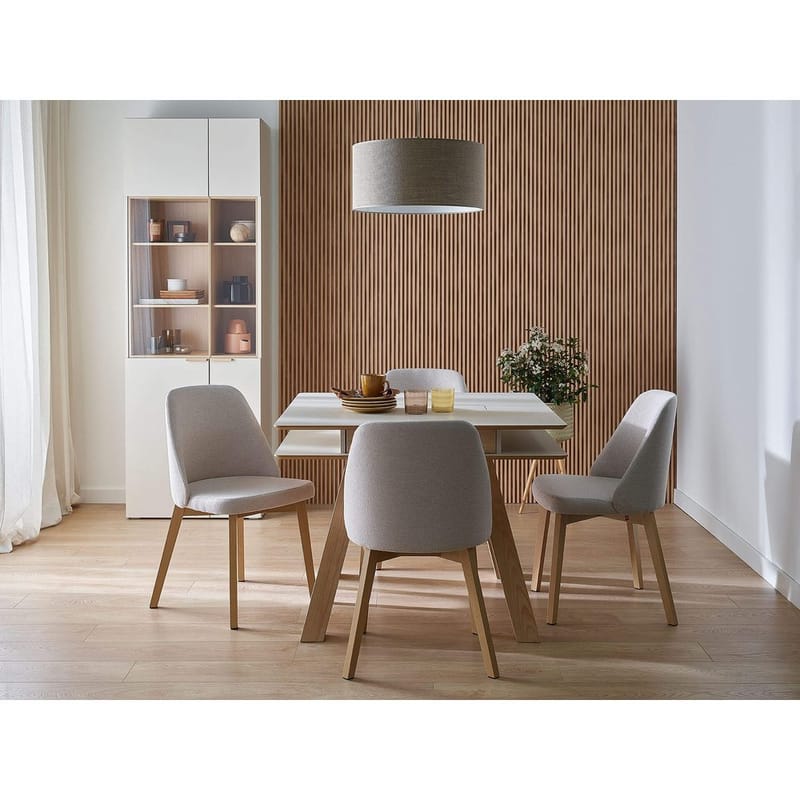 4 You Fresh Kvadratiskt Matbord 100 cm med Trä- och Ekutseende - Beige - Möbler - Bord & matgrupper - Matbord & köksbord