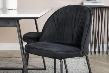 Admira Matgrupp 140 cm inkl 4 Foyos Stolar - Marmor/Vit/Svart - Möbler - Bord & matgrupper - Matgrupper
