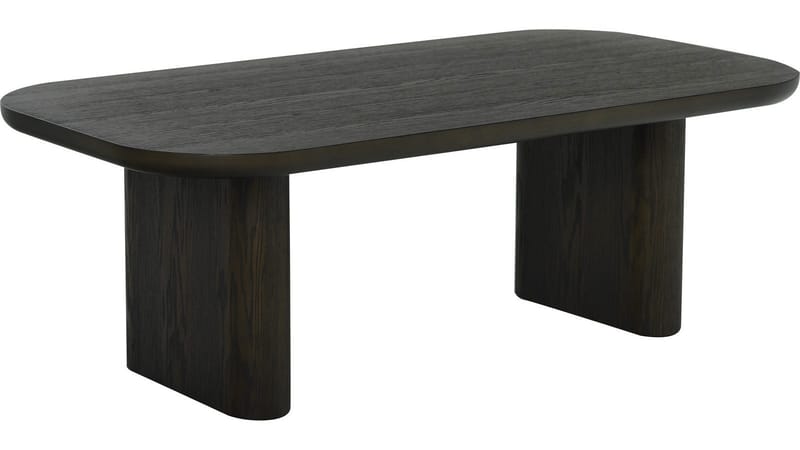 Aldon Rektangulärt Soffbord med Rundade Hörn i Ek, Brun