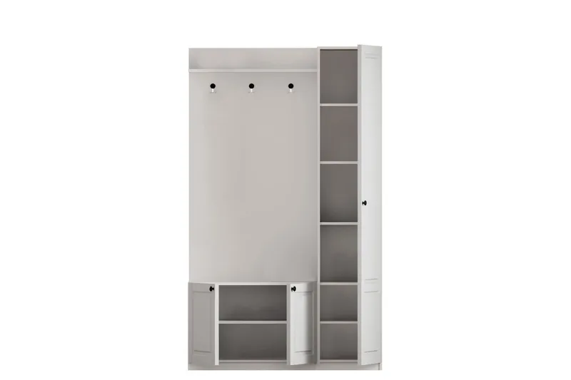 Alvric Hatthylla 120 cm - Matt Vit - Möbler - Hallmöbler - Möbelset för hall & entre