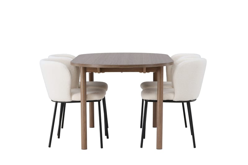 Andy Matgrupp 180 cm Oval med 4 Edina Stolar - Natur - Möbler - Bord & matgrupper - Matgrupper