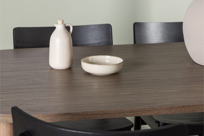 Andy Matgrupp 180 cm Oval med 4 Montros stolar - Svart - Möbler - Bord & matgrupper - Matgrupper