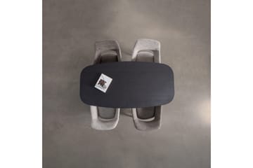 Arros Stort Utdragbart Rektangulärt Matbord 220 cm med Mörkt Trä- och Metallutseende - Svart - Möbler - Bord & matgrupper - Matbord & köksbord