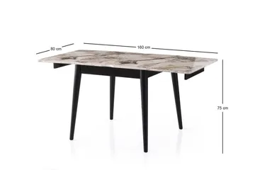 Asillo Matbord 80 cm Kvadratisk - Vit marmor - Möbler - Bord & matgrupper - Matbord & köksbord