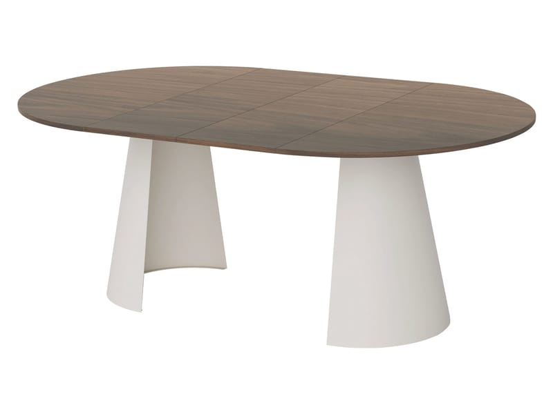 Aurion Förlängningsbart Runt Matbord 100-174 cm med Marmorutseende - Svart/Vit - Möbler - Bord & matgrupper - Matbord & köksbord