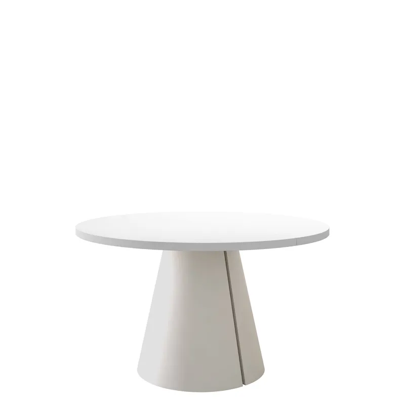 Aurion Matbord rund förlängningsbart 100-174 cm - Beige, vit - Möbler - Bord & matgrupper - Matbord & köksbord