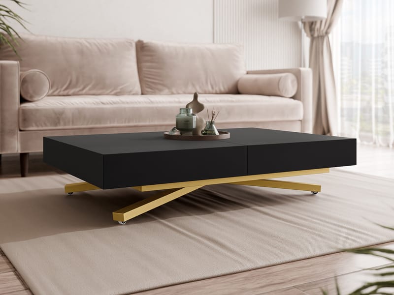 Avendi Soffbord 120 cm - Guld, svart - Möbler - Bord & matgrupper - Soffbord