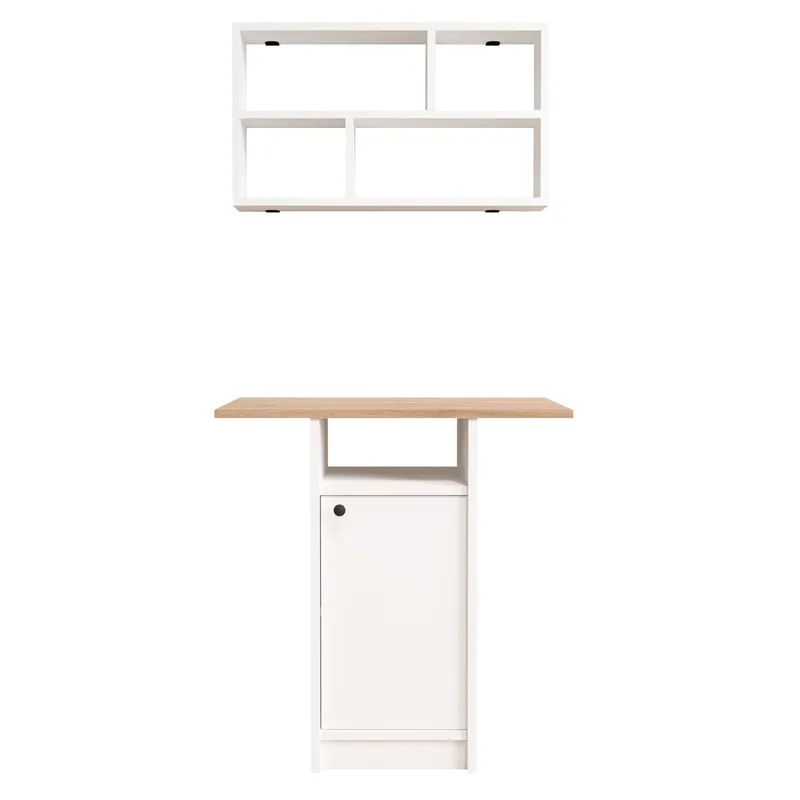 Avero Matbord- 72x73,8x44,5 cm, Vit och ek