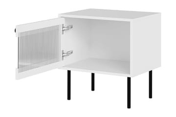 Akilesh Sängbord 52 cm i Målat Trä med Förvaring - Vit - Möbler - Bord & matgrupper - Avlastningsbord - Sängbord & nattduksbord