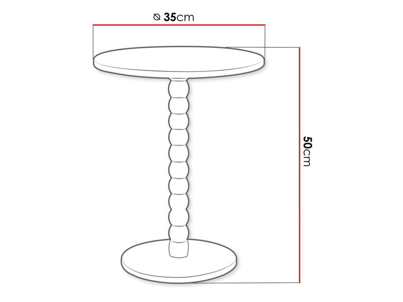 Averin Sidobord 35 cm - vit - Möbler - Bord & matgrupper - Avlastningsbord - Lampbord