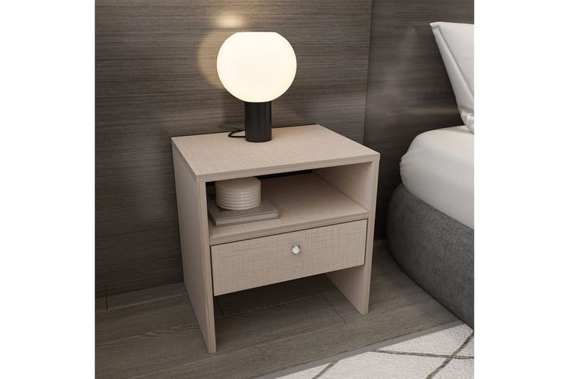 Berriaren Sängbord 45 cm - Beige - Möbler - Bord & matgrupper - Avlastningsbord - Sängbord & nattduksbord