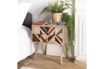 Bertoaria Sängbord 60x40 cm Brun - Hanah Home - Möbler - Bord & matgrupper - Avlastningsbord - Sängbord & nattduksbord